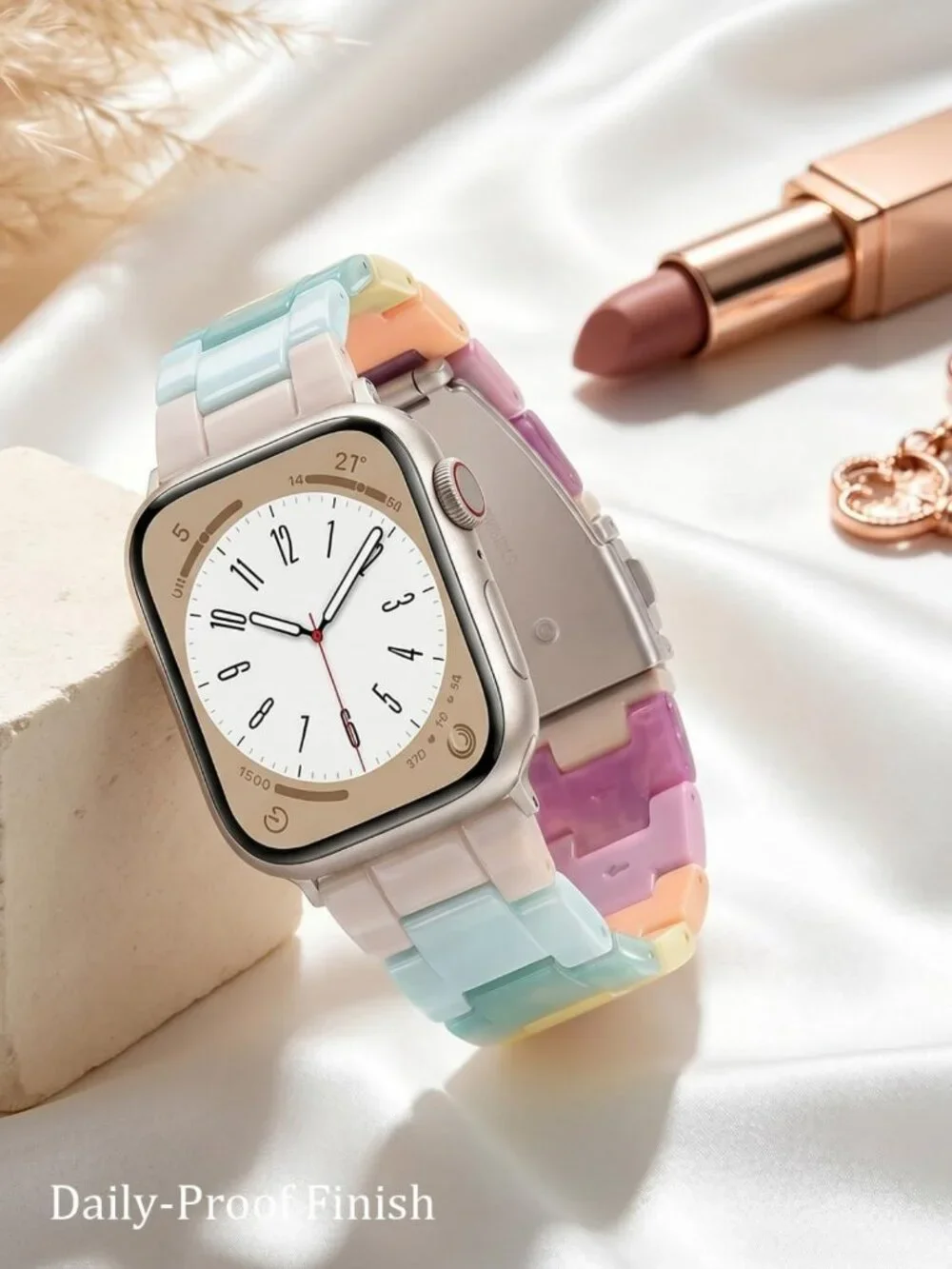 Colorful Resin Apple Watch Band - Lightweight Fashion Strap for 40/41/42mm